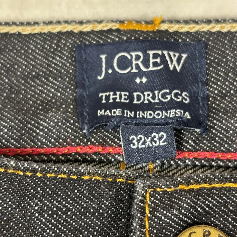 J.Crew The Driggs Mens Slim‎ Fit Dark Wash Denim Jeans 32x32 Urban Edgy Grunge